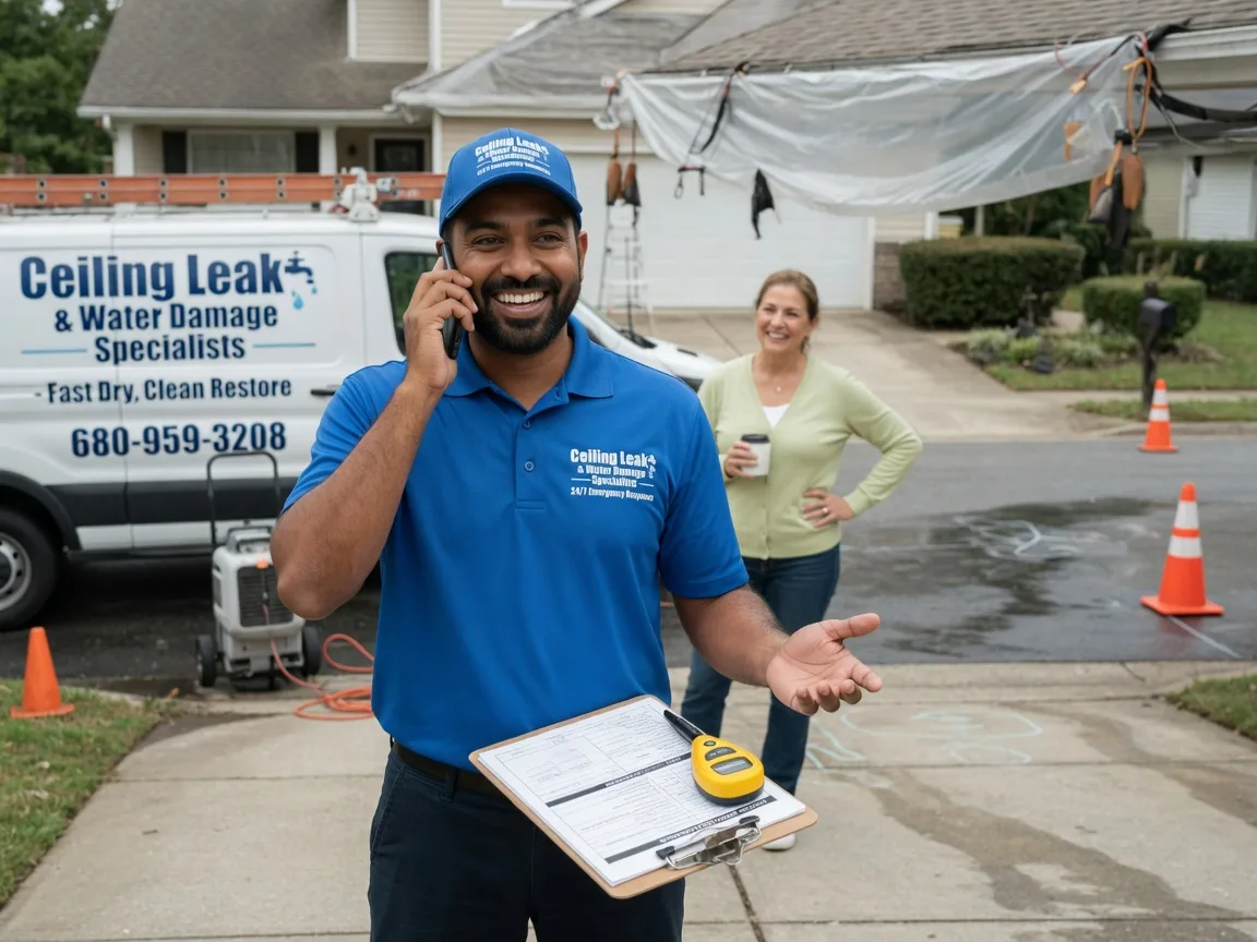 Ceiling Leak Cleanup Whelen Springs, AR FAQs